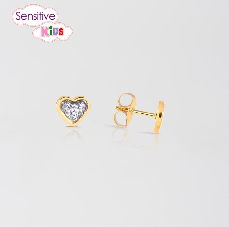 Sensitive Kids Coração Glitter Branco 6mm